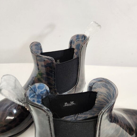Sam Edelman Tinsley Rain Boot Leopard Clear Shiny Womens US Size 8 Unworn w/ Box - Picture 6 of 12